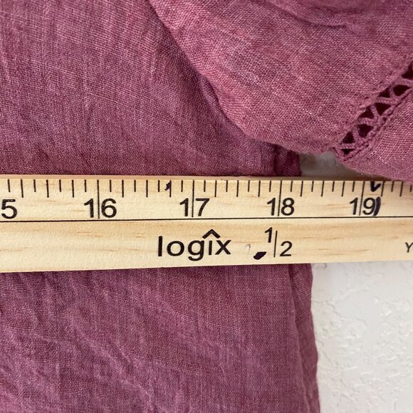 Umgee M Pink Long Sleeve Embroidered Boho Tunic Dress Boho Cottagecore - Picture 14 of 16